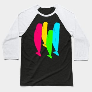 Sperm whale (Physeter macrocephalus) colorful Baseball T-Shirt